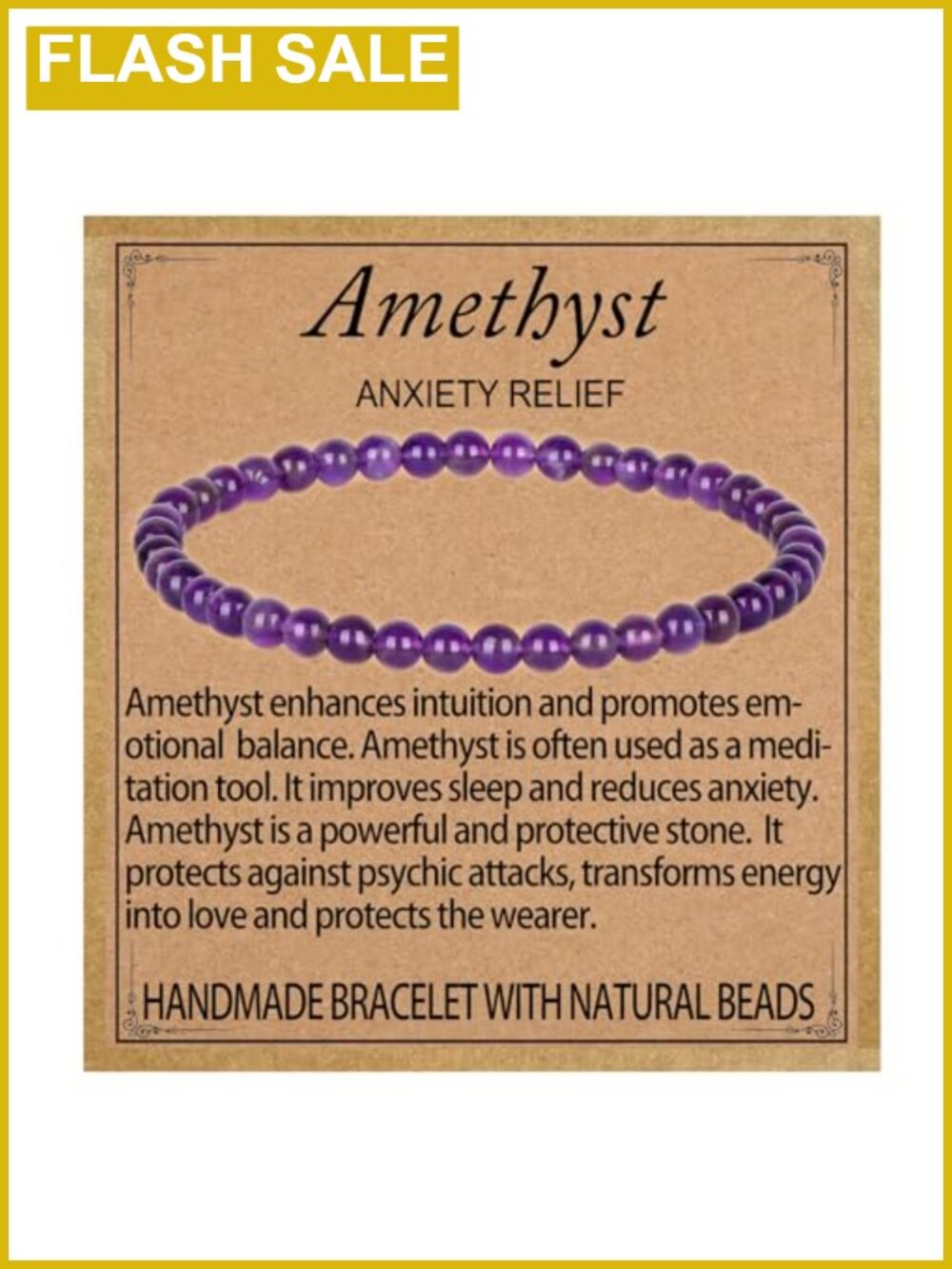 Handmade Natural Gemstone Stretch Elastic Bracelet Healing Crystal Beads